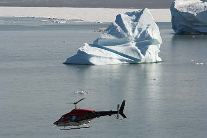 Helicopter in Scoresby Sund , image by Nanu Travel