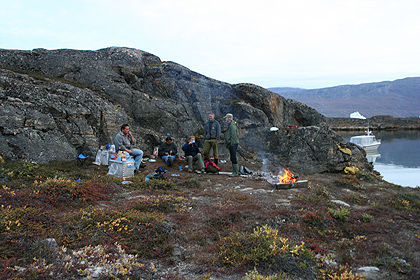 Musk ox barbecue in Scoresby Sund, image by Nanu Travel